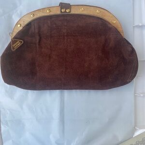 Vintage leather clutch purse